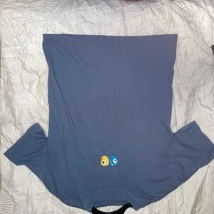 Blue Tee with Yellow and Blue Graphic